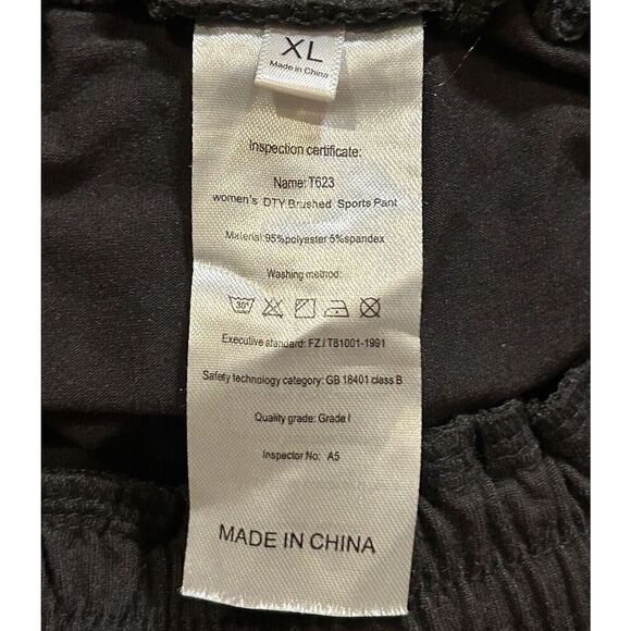 DTY Women's XL Brushed Sports Black Drawstring Waist Shorts Pockets - Picture 3 of 3